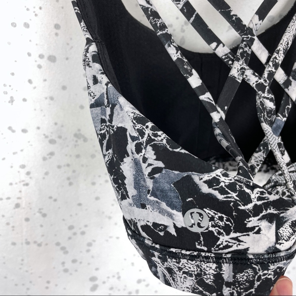 Lululemon Free To Be Serene Bra Interlaced Starlight Black 6 - Picture 9 of 10